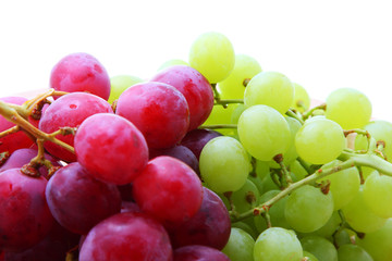 Background image of red and green grapes