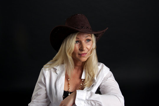 portrait of cowgirl