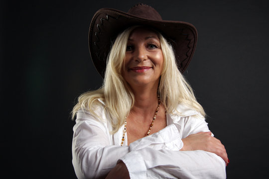 portrait of cowgirl