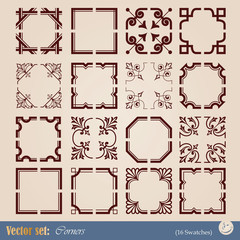 Vector set corners for decoration your work