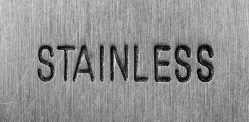Brand on metal "stainlessl".