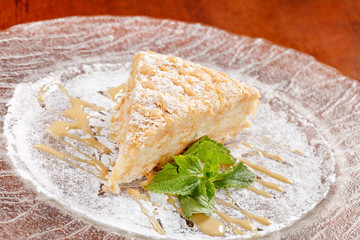 tasty pastry with caramel