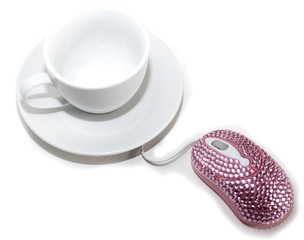 cyber café tasse blanche