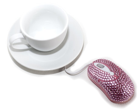 cyber caf&eacute; tasse blanche