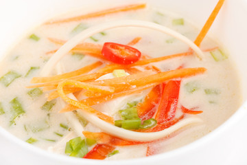 Soup made from Coco Milk and .Vegetables