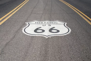 Tableaux ronds sur aluminium Route 66 Route 66