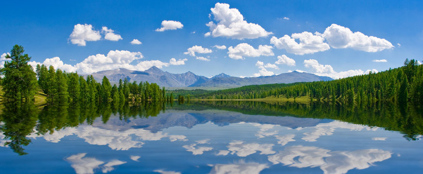 Panorama Of Lake, Altai, Russia