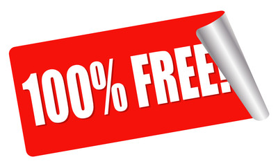 red sticker - 100% free