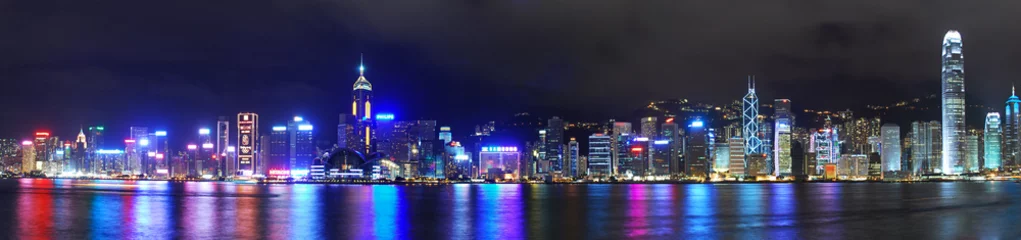Zelfklevend Fotobehang Hong Kong Hongkong Skyline Panorama © Andreas Marquardt