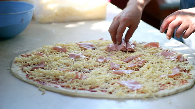 Chef Making Pizza