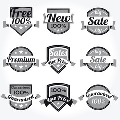 Sales New Premium Quality Labels vector set