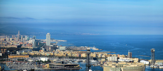 Obraz premium barcelona from above, spain, catalonia