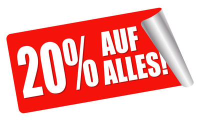20 Prozent Rabatt auf ALLES