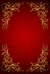 赤と金の背景