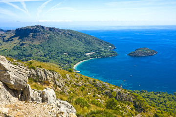 Cape formentor in the coast of mallorca ,balearic islands