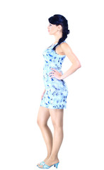 Full length image of a woman posing