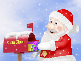 Santa Claus at letterbox