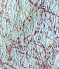 creased fabrics with batik decor