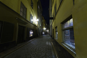 Fototapeta na wymiar Gamla Stan,The Old Town in Stockholm, Sweden