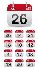set 12 calendar stand up
