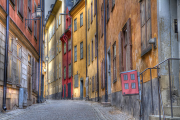 Gamla Stan,The Old Town in Stockholm, Sweden - obrazy, fototapety, plakaty