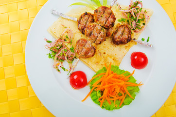 Meat balls served in the plate