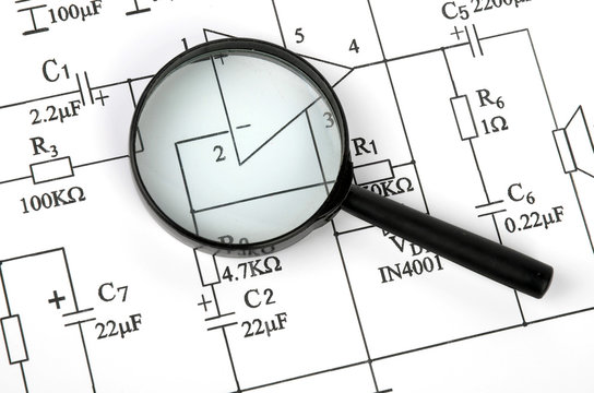 Circuit diagram and magnifier