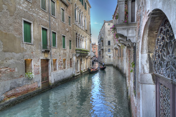 Venice canals and gondolas,Italy