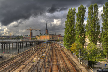 Fototapeta premium Sunset in Stockholm,Sweden
