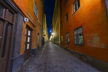 Fototapeta na wymiar Gamla Stan,The Old Town in Stockholm, Sweden