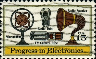 Progress in electronics. US Postage.