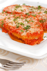 Aubergines with parmesan cheese