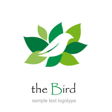 Logo bird on the nest # Vector