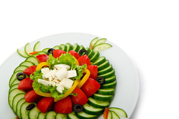 Salad with fresh vegetables