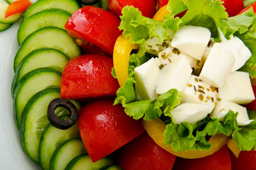 Salad with fresh vegetables