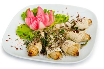 Chicken kebab in pita bread