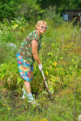 Woman with hoe 3