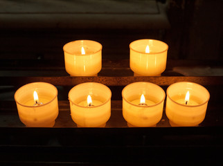 Six prayer candles