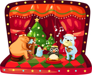 Obraz na płótnie Canvas Christmas music box