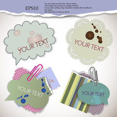 Colorful little notes with space for text