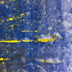 blue abstract texture old wall with cracks on the paint