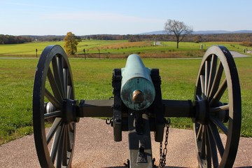 canon on oak hill at gettysburg