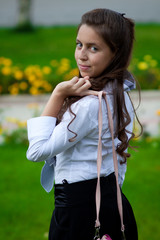 teen with little bag