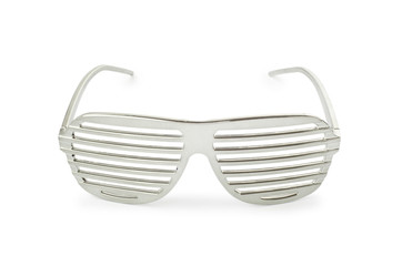 Elegant sunglasses isolated on white