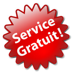 Tampon Publicitaire "SERVICE GRATUIT !" (satisfaction clients)