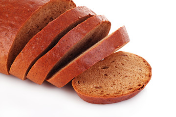 Bread isolated on white