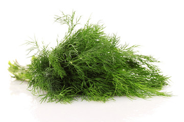 Dill isolated on white