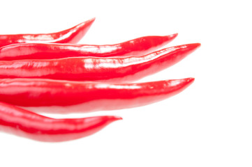 Red chilies set in a shape of five fingers