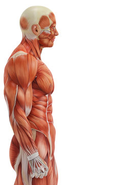 muscle man side view