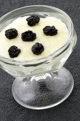 warm delicious rice pudding